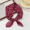 58cm Print Cotton Linen Square Neck Scarf Fashion Soft Floral Bandanas Headscarf Women Turban Head Wrap Elegant Neckerchief