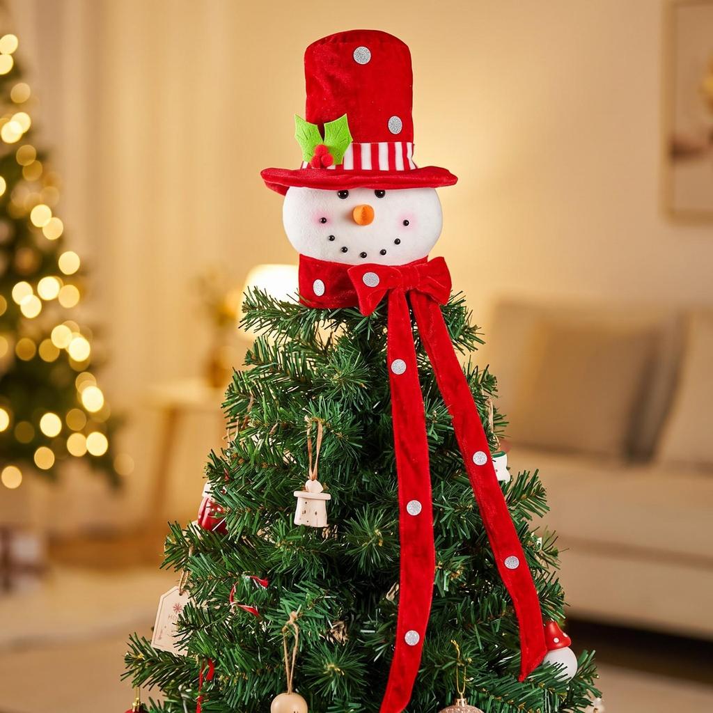 Snowman Tree Topper Soft Christmas Eye-Catching for Shop Window