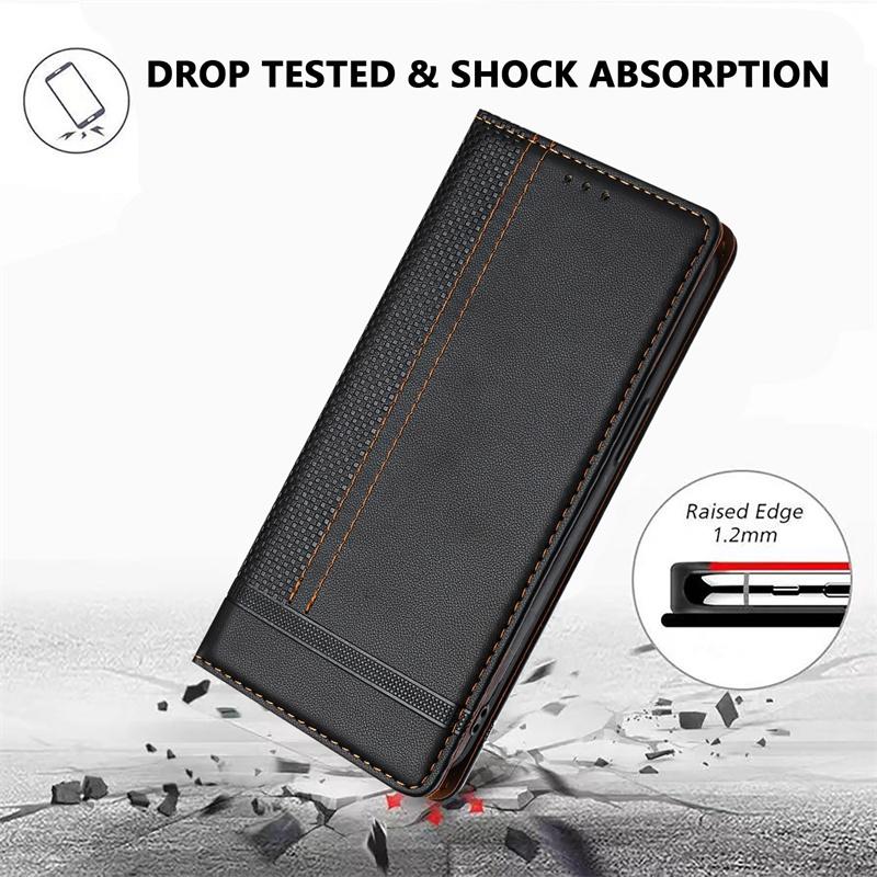 Flip Leather Case For Xiaomi Poco X6 F6 M6 X7 M7 Pro 4G 5G Phone Cover With Wallet Card Slot Holder