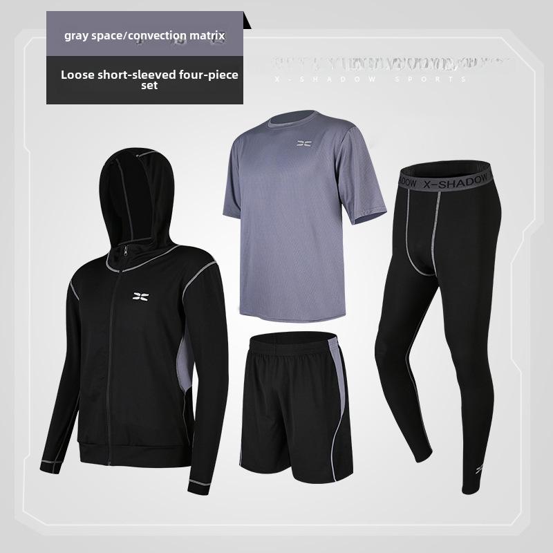 2021 Men's Spring/Summer Fitness Tights & Sports Suit for Running, Gym, & Basketball