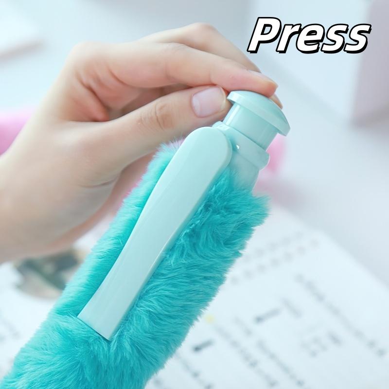 1pcs Jumbo Fluffy Roller Ball Pen 1.0mm Ballpoint Black Color Ink for Writing Office School
