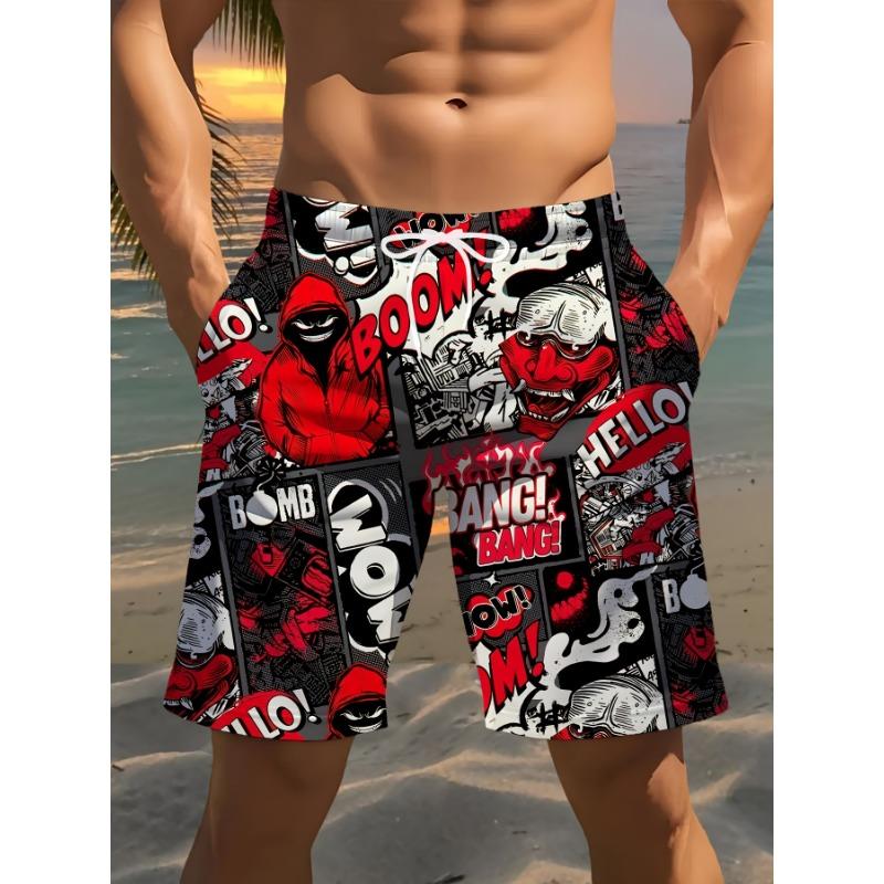 2026 Summer New Style Men s Shorts with 3D Letter Pattern Print Street Casual Fashion Comfortable Breathable Lightweight S