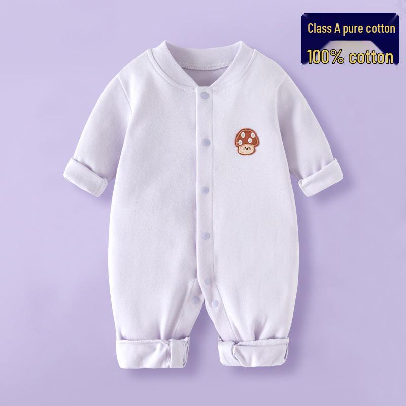 Exklusiver Langarm-Baby-Strampler – Reiner Baumwoll-Krabbelanzug für Frühling und Herbst