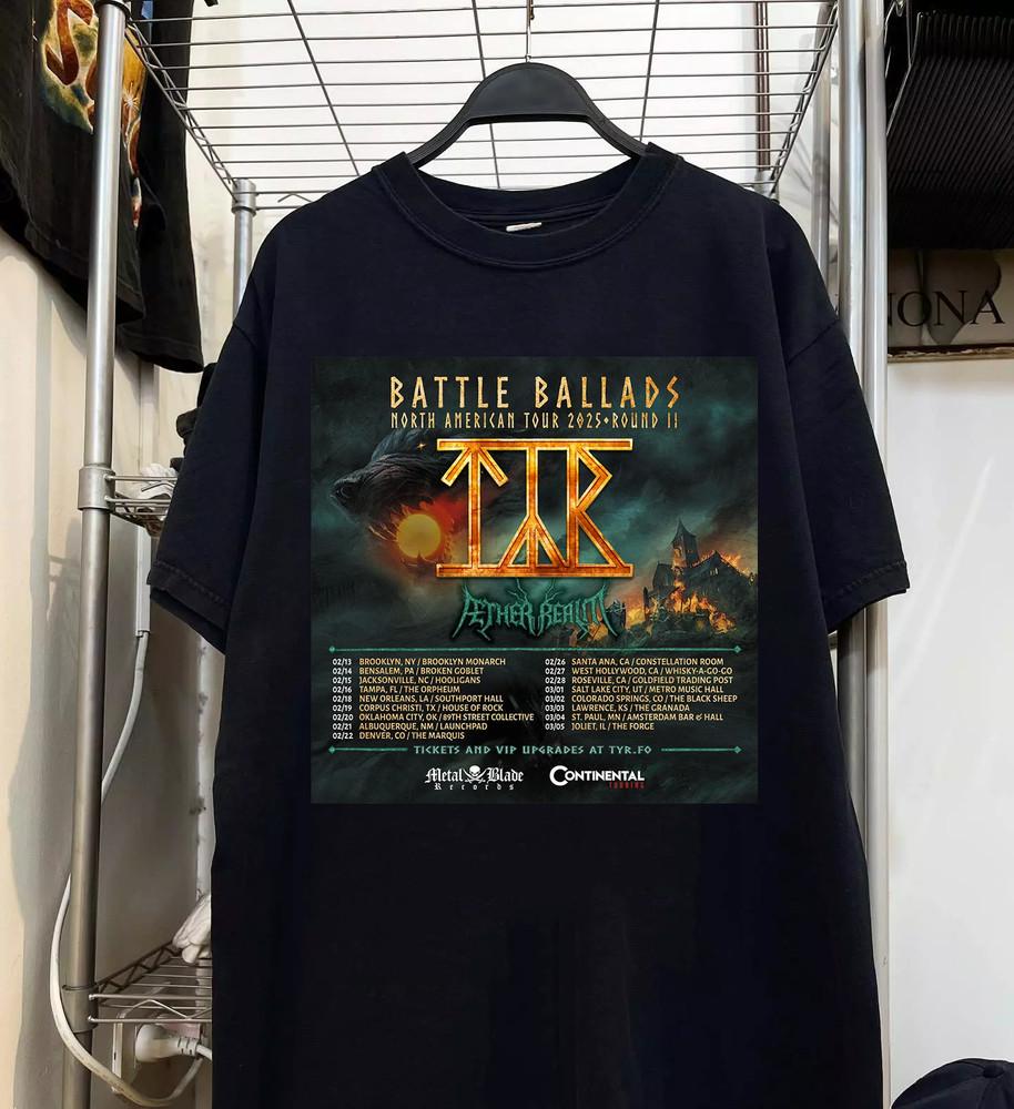

Týr Band 2025 North American Tour T Shirt Full Size S-5XL Unisex T-Shirt XL