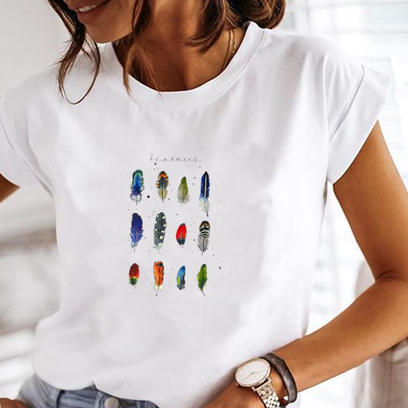 (European Size)90s Fashion Tee Top Rabbit Cute Sweet T Shirt Women Print Lady Clothing Casual  Short Sleeve Female Graphic T-shirt