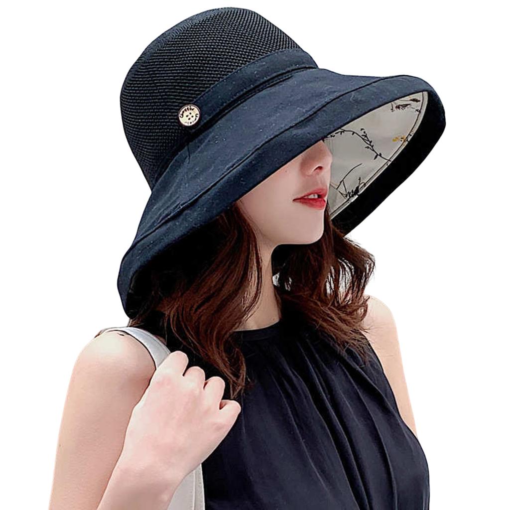 Women's Sunshade Hat Portable Folding Wide-brimmed Hat For Travel Camping Fishing Spring Summer UV Resistant Large Eave Hat