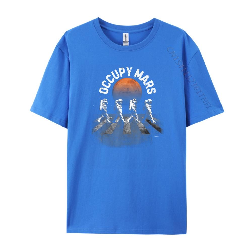 Occupy Mars Astronauts Walking Anime T Shirts Summer Vintage Vintage Style