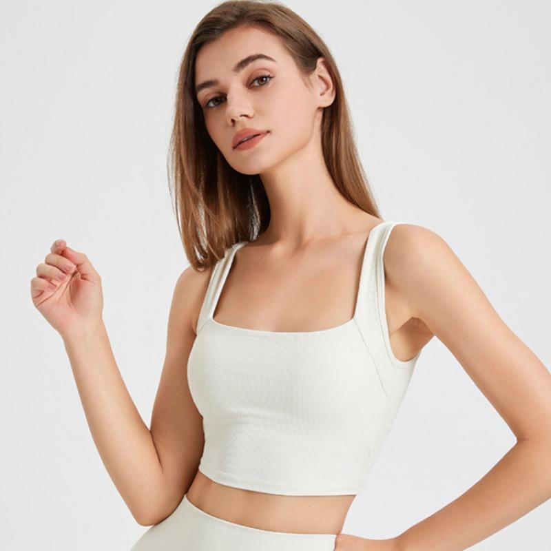 Beautiful Back One-piece Sports Bra Fixed Cup Yoga Bra Running Quick-drying Shockproof Fitness Vest