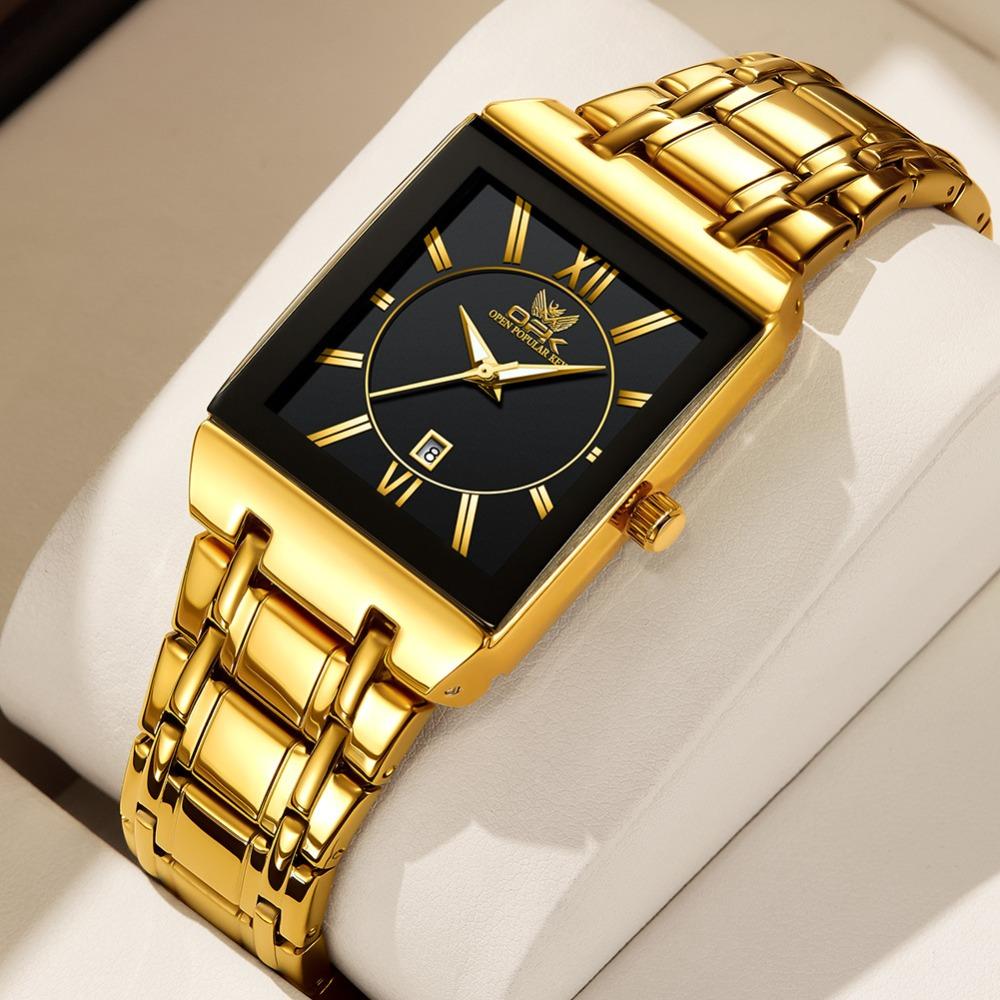 

Square Men s Steel Strap Watch Business Calendar Quartz Waterproof Watch Watch