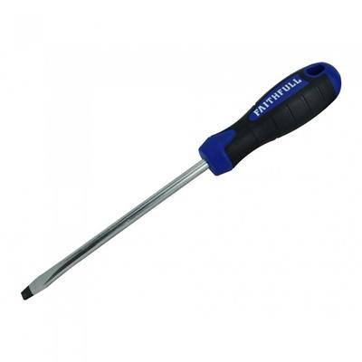 Soft Grip Screwdriver, Flared Slotted