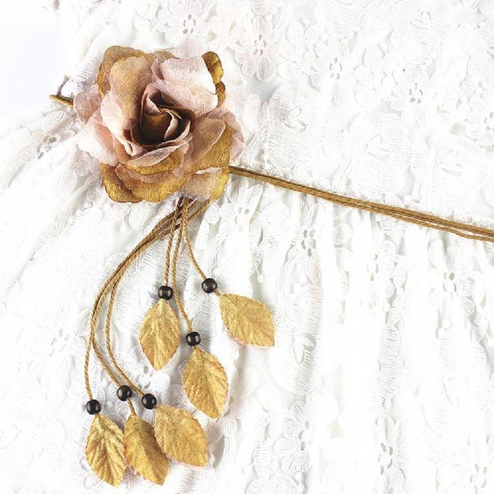 Women Fashion Dress Decorated Thin Tassle Chiffon Belts Waistband Waist Chain Waist Rope