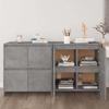 3098092 vidaXL Buffets 2 Pcs Concrete Grey 70x41x75 Cm Chipboard