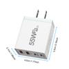 PD Quick charger 55W fast Wall charger plug For AU/EU/UK/US mobile phone charger Type-c or USB Universal Home office USB C