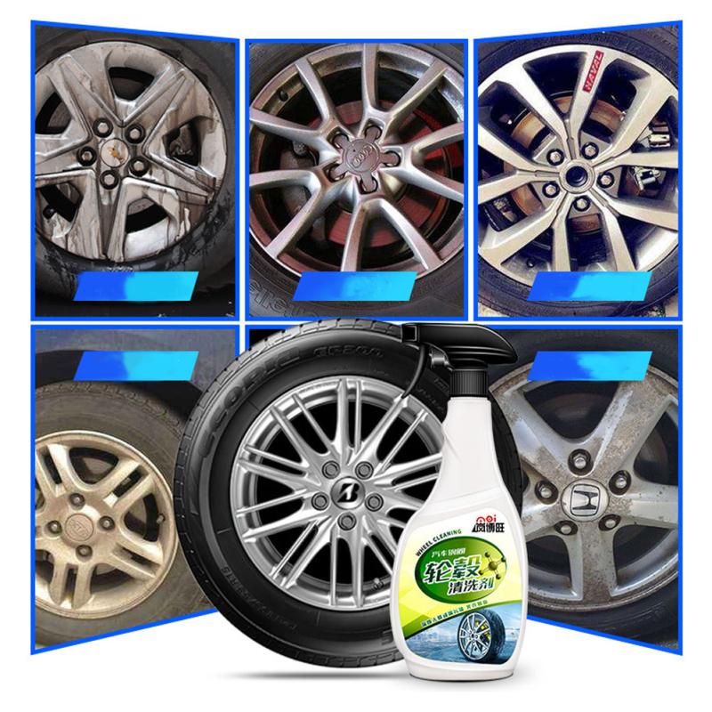 Hot,500ml Liquid Car  Wheel  Hub  Cleaner  Spray Strong Decontacucuation Tyre Rust Remover Polishing Care