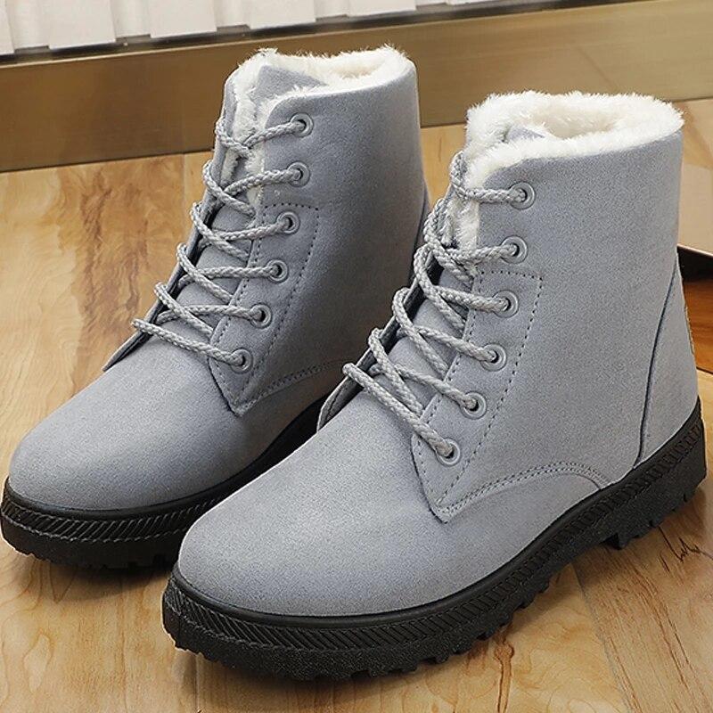Cheap Winter Boots Women Ankle Boots Casual Plush Snow Shoes Woman