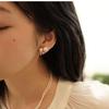 Elegant Two-Way Pearl Stud Earrings for Women – Unique French Retro Design, High-End Jewelry