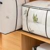 Large Transparent Storage Bag with Zipper &Handle,Heavy-Duty Plastic Suitcase for Clothes,Bedding,Travel,Moving,Seasonal Storage