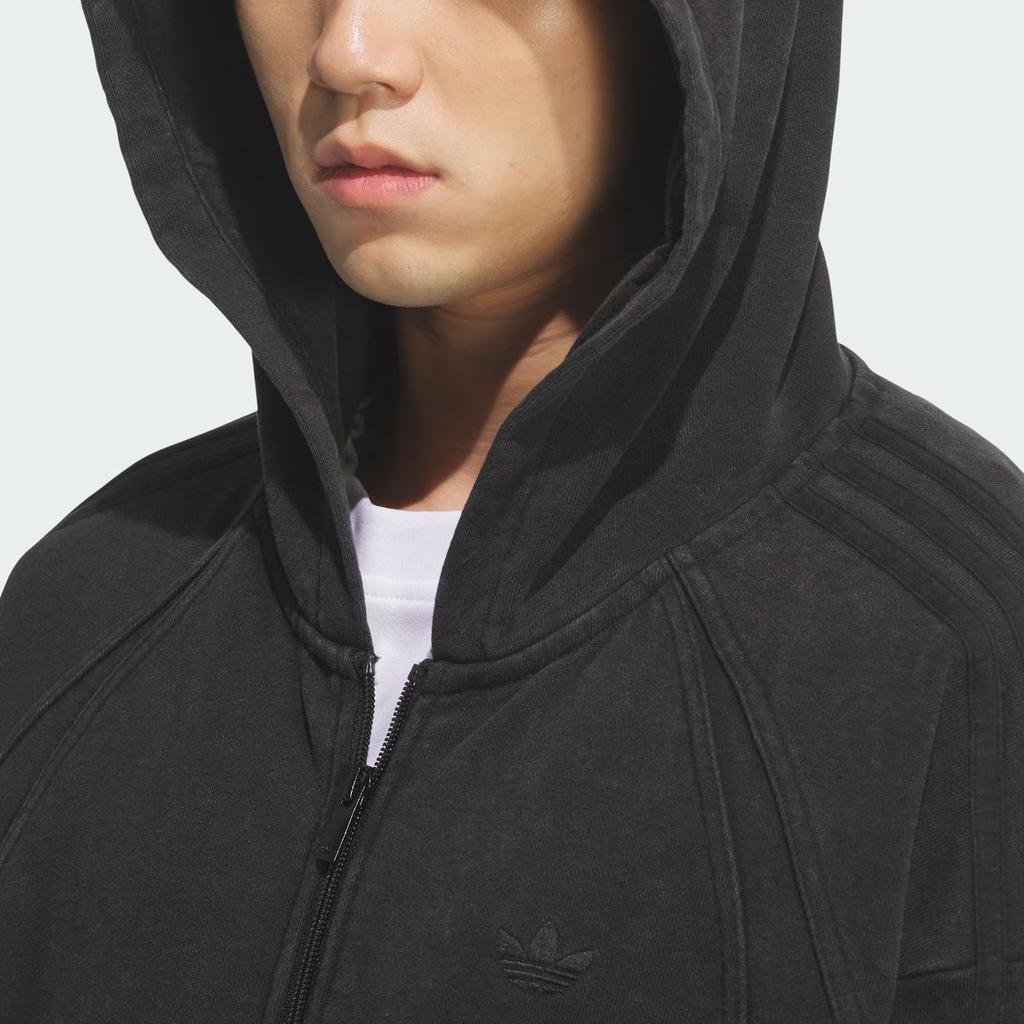 adidas Originele TG FZ Hoodie Gestreept Rits Los Lange Mouwen Jas Unisex hoodies KQ5524