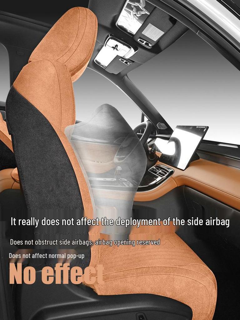 Geely Boyue L 4th Gen Car Seat Cushion: All-Season, Fully Wrapped Rams Fur Suede Saddle Pad