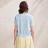 Zhaojun 2026 S/S Women's Mulberry Silk Retro Jacquard Knit Short Sleeve Cardigan