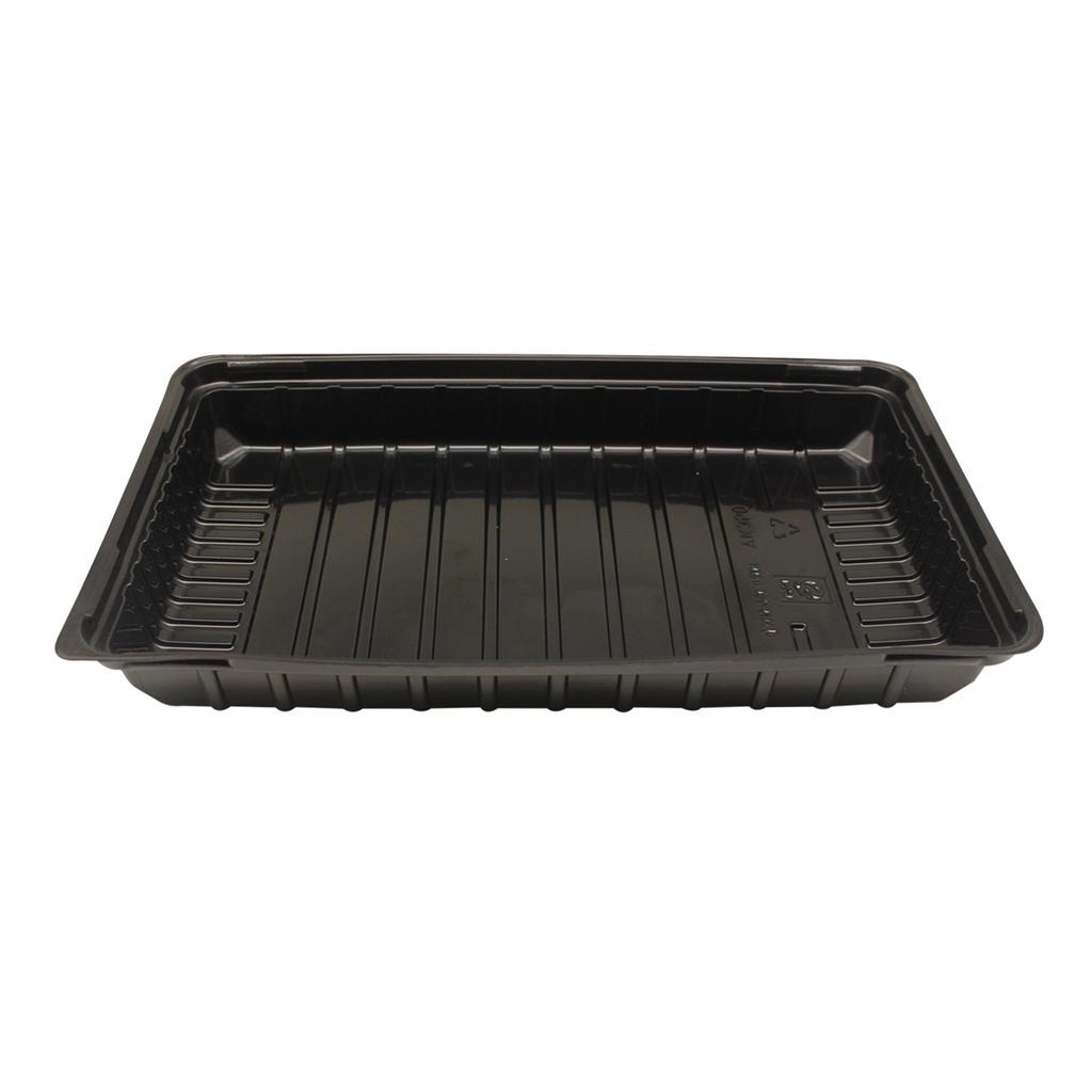 Maceta de cultivo cuadrada negra, pequeña bandeja agrícola transparente para plántulas