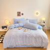 Cotton Fleece Coral Fleece Bed Four-piece Set Flannel Bedding Fleece Quilt Cover Bed Sheet Three-piece Set
