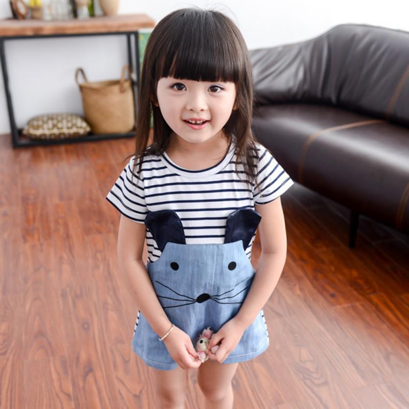 

Платья для маленьких девочек, одежда, Vestidos, платье принцессы в полоску, детское праздничное платье с аппликацией животных XL