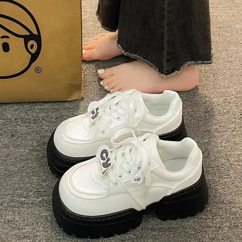 Muffin platform versatile bread shoes autumn new dad shoes small high heels ultra-light casual sports shoes