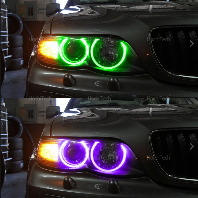 For BMW X5 E53 Facelift 2004 2005 2006 Car Accessories 16 Colors RGB Cotton Light LED Angel Eyes Kit Ring Remote Control