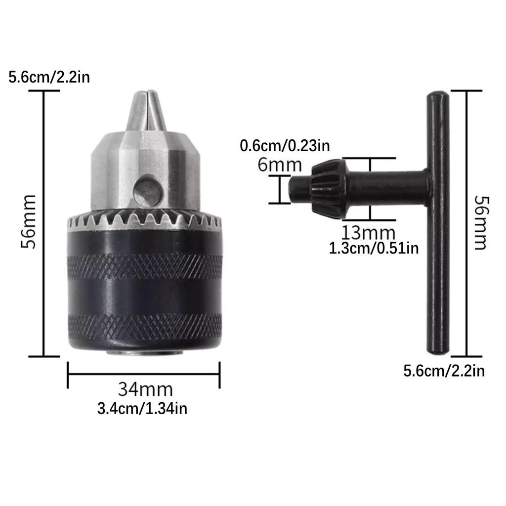 Angle Grinder to Electric Drill Conversion Iron Clamp for Screwdrivers and Electric Hammers Chuck, Three-Jaw Adapter, 1.5-10mm,