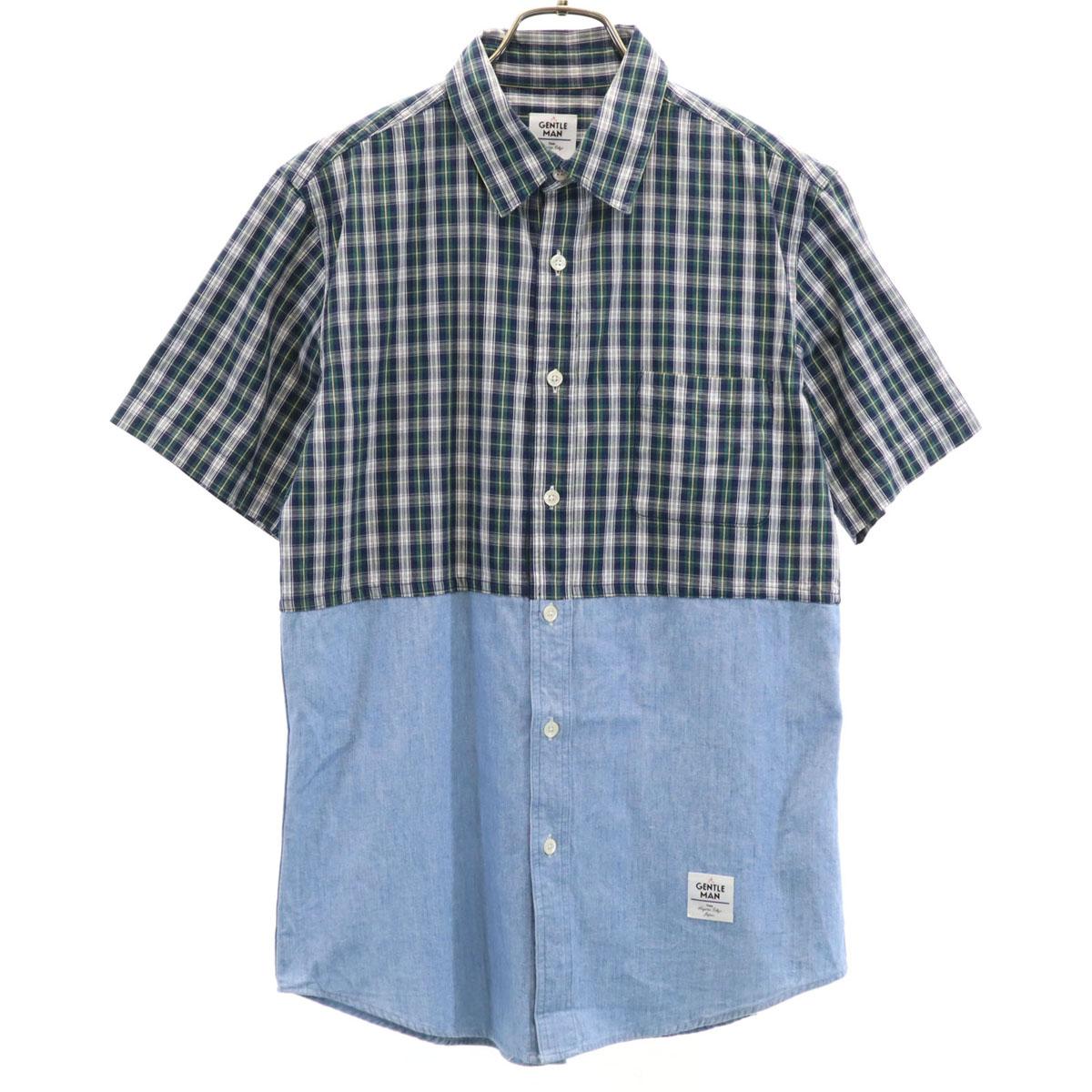 

Mr.GENTLEMAN сделано в Японии Рубашка с коротким рукавом с переключением клетчатого узора M Мужская Б/У