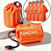 Emergency Raincoat Thermal Blanket Double-Sided Aluminized Mylar Survival Gear for Camping Hiking
