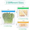 10 Pack Reble Sandwich Bags, Dishwasher Safe Food Storage Bags, Leakproof Freezer Bags for Marinate Meats, Travel, Lunch, 2 Gallon 3 Sandwich 5 Snack