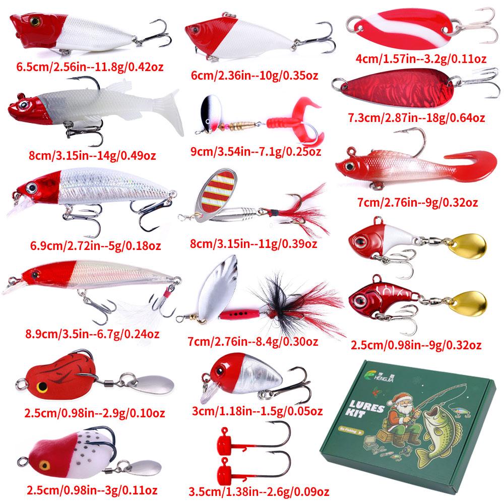 Fishing Tackle Lures Kit Box Fishing with VIB Soft Baits Frogs Minnows Swimbait Fishing Man Gifts for Christmas