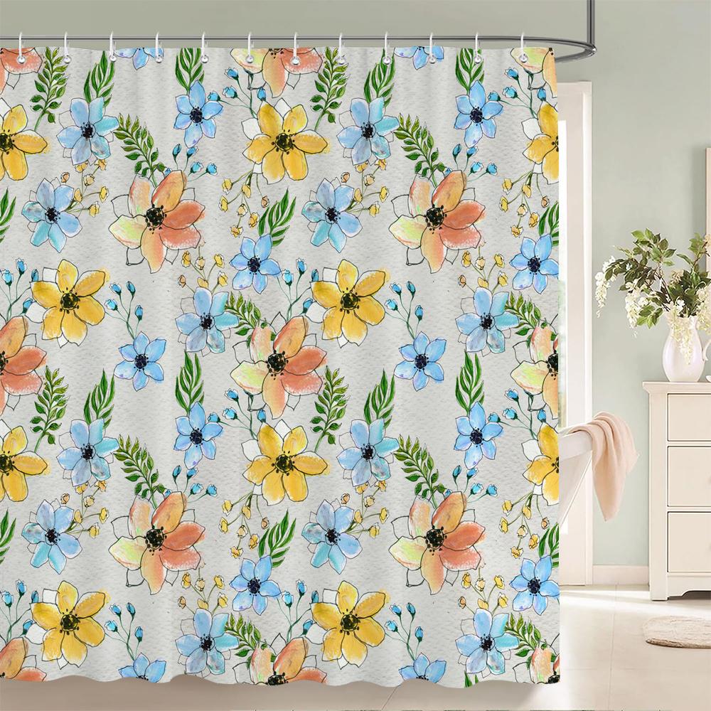 Mooie Bloemen Douchegordijnen Aquarel Bloemen Bloemen Home Decoratie Gordijn Voor Badkamer Polyester Stof Badgordijn
