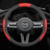 2026 Für Mazda Lenkradabdeckung Echtes Leder Kohlefaser Passend Axela Atenza CX30 CX4 CX5 CX8 CX3 CX9 CX50 CX60 CX70 CX80 MX30