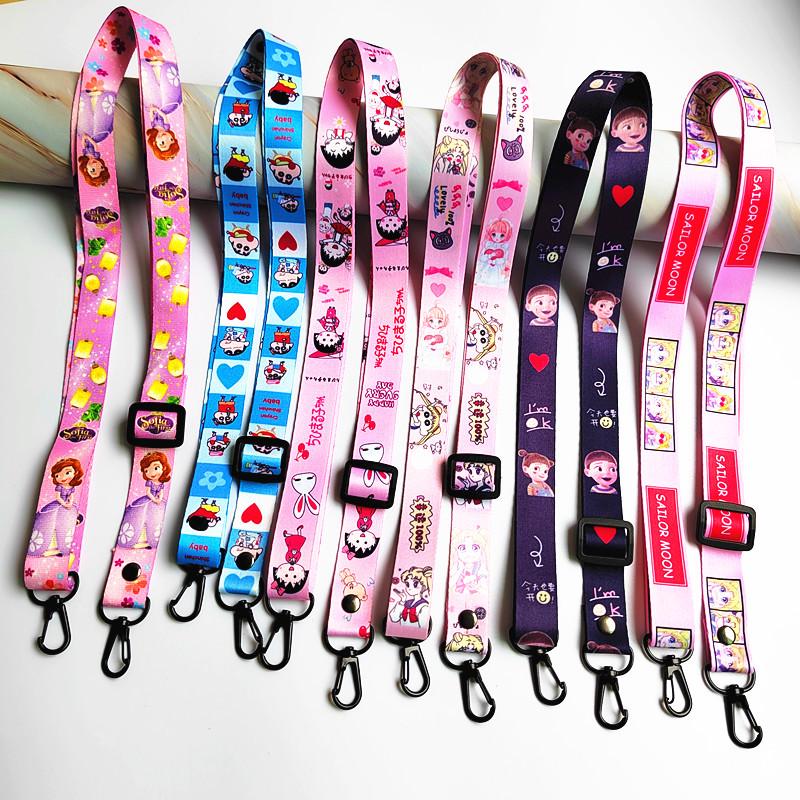 Korean-Style Cute Cartoon Phone Crossbody Strap: Adjustable Shoulder Lanyard