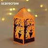 Halloween Pumpkin Castle Decorative Lamp Simulated Flame LED Wind Light Small Hand Lantern for Holiday Bar Halloween Decoration