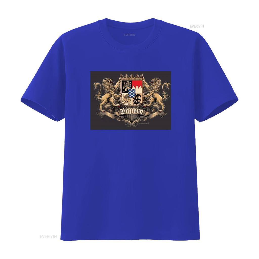 Męska Koszulka z Herbem Lwa Bawarii Unikalny Design z Napisami Idealna dla Mężczyzn Wysoka Jakość vintage Prana homme Codzienna Miękka
