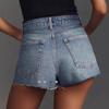 Women High Waisted Baggy Wide Leg Denim Shorts Casual Jean Shorts