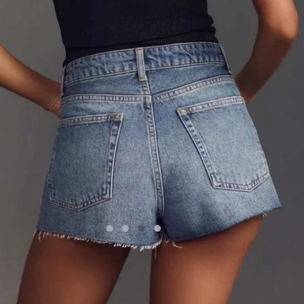 Women High Waisted Baggy Wide Leg Denim Shorts Casual Jean Shorts