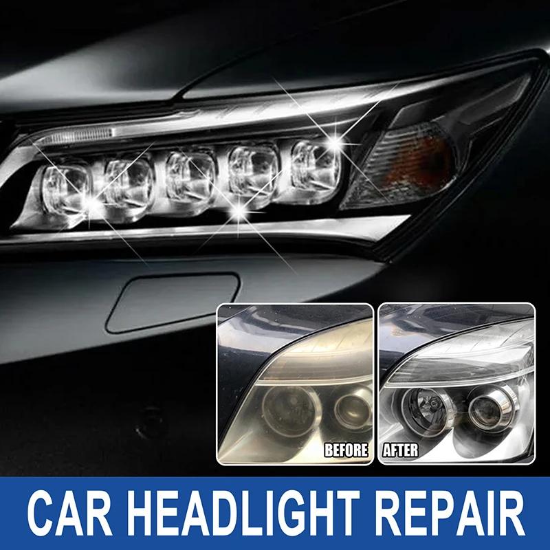 Car Headlight Restoration Liquid Removing Oxidation Dirt Scratch Headlamps Repair Polish Kit Auto Light Protective Coating Tool