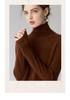 Women's High Neck Loose-Fit Cashmere Sweater - Soft, Slimming, Solid Color, Fluffy Knit Pullover Base Layer.