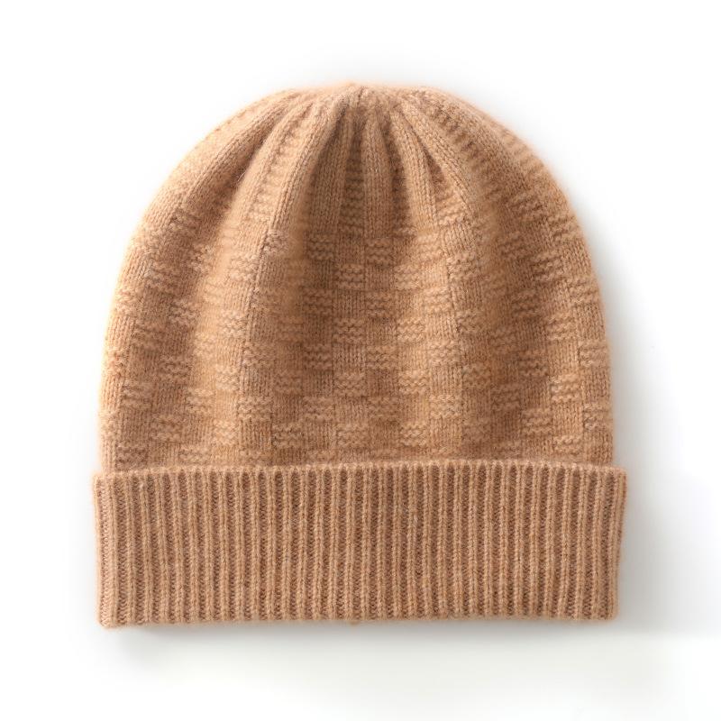 Spot European and American autumn and winter new cashmere hats men's and women's casual cold hats warm wool hats