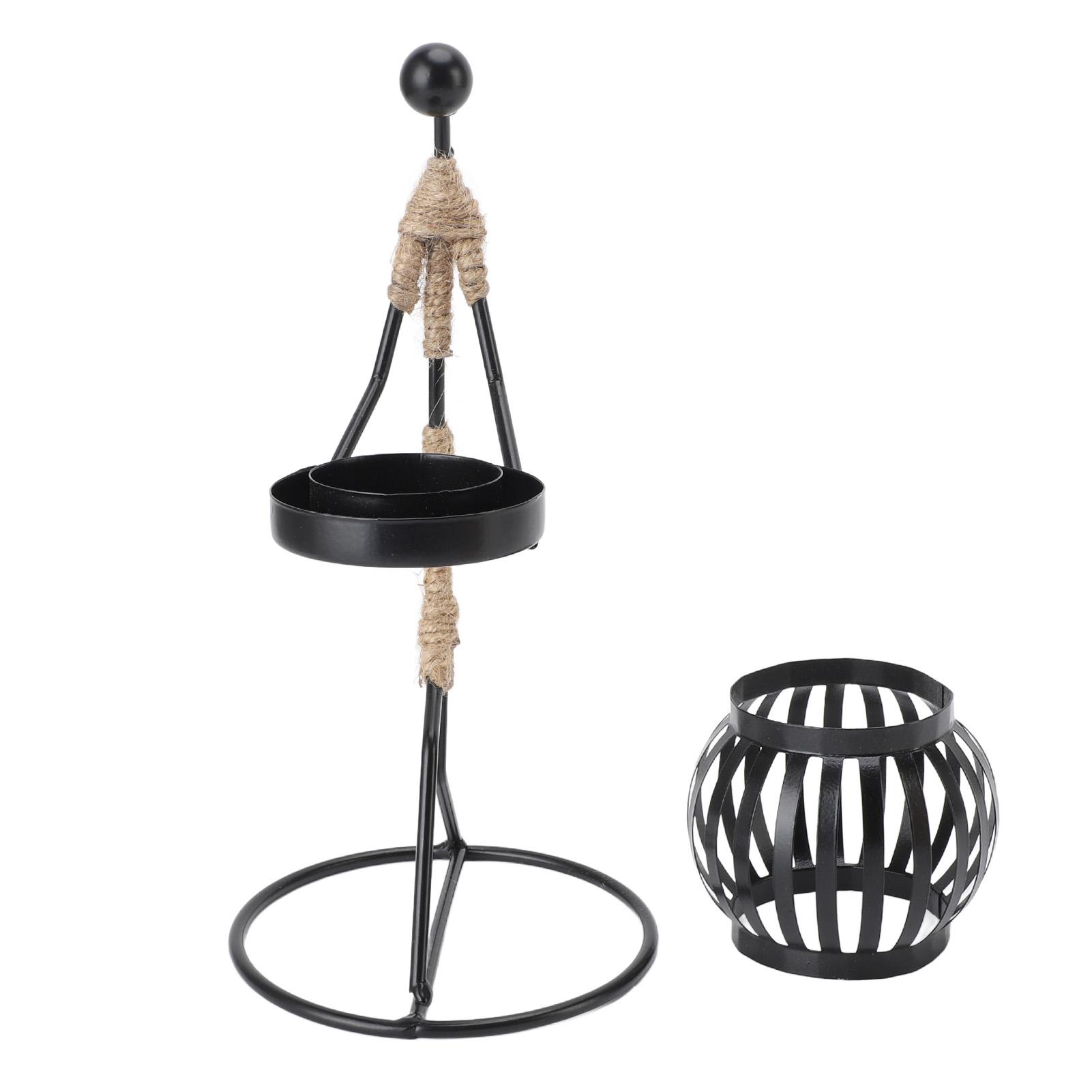 Современный железный подсвечник Металлический деревенский подсвечник Художественное украшение Стол для гостиной