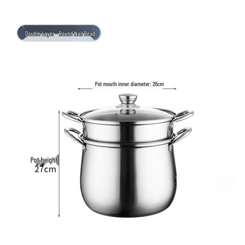 26cm Multipurpose Soup Pot with Steamer