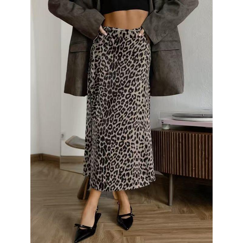 Fashion Style Fashion Leopard Print Print High Waist Skirt High Waisted Leopard Print Skirt