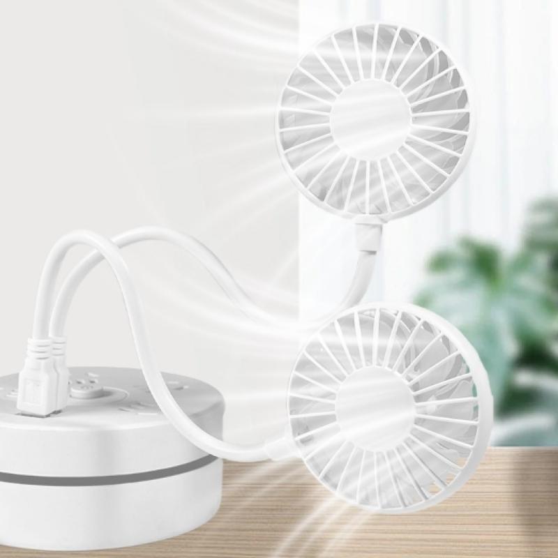 1 Piece Silent Cooling Power Bank Wireless Mini Play Plug Fans Summer Long Usb Rechargeable Handheld Fan