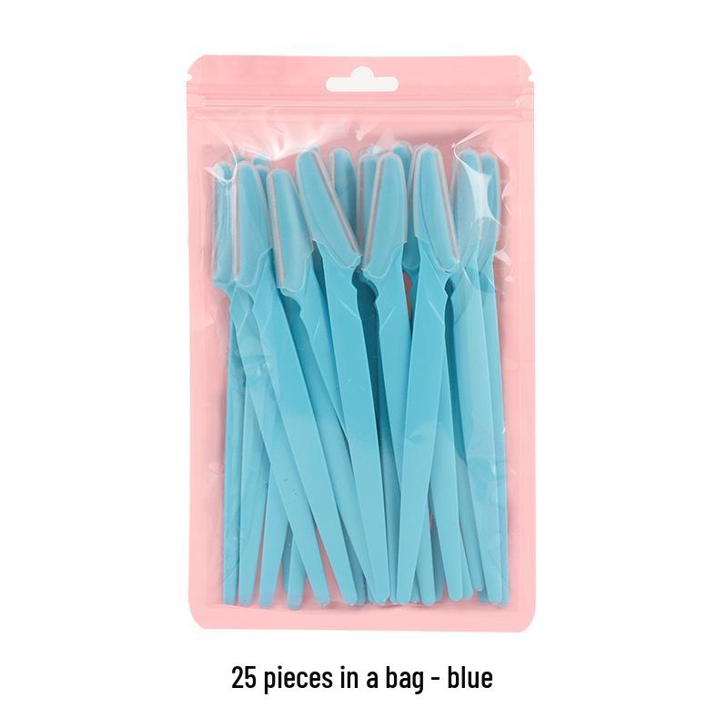 New Stainless Steel Eyebrow Razor: Straight Handle Trimmer for Precise Hair Removal.