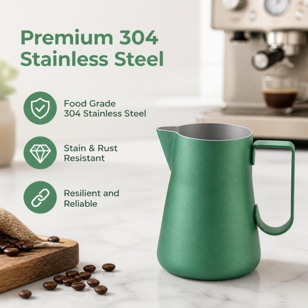 Food Grade Frothing Jug Pitcher Stainless Steel Coffee Steaming Pitcher Milk Frother Cup Home Use